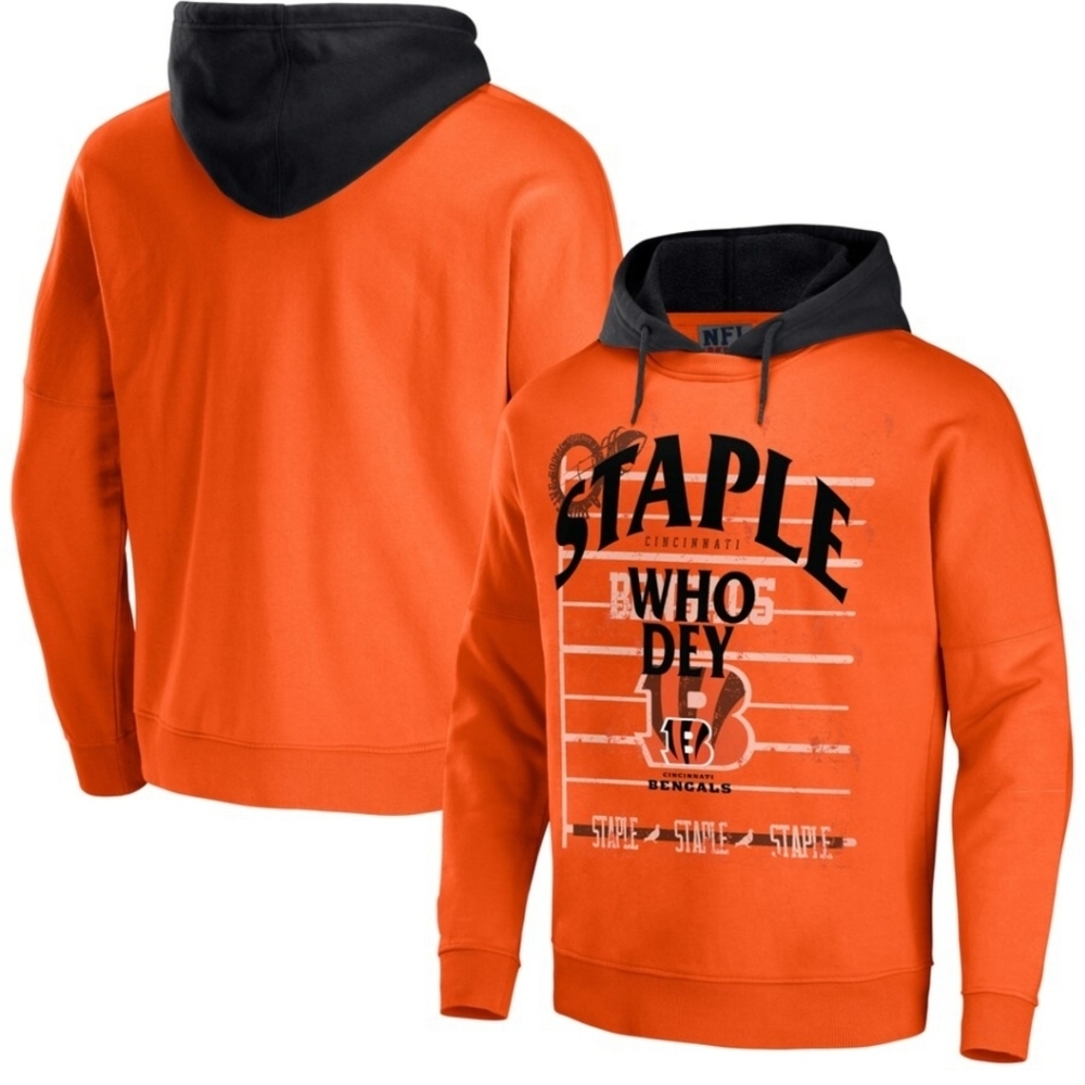 Cinncinati Bengals NFL Jeff Staple Hoodie Men's Size XL New w/Tags